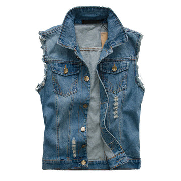 Men's Classic Blue Denim Vest